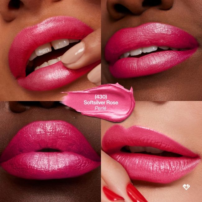 Lápiz labial de Revlon Súper Brillante 430 de plata Rose suave
