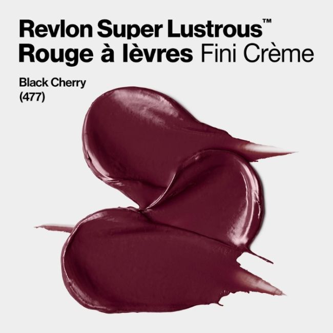 Lápiz labial de Revlon Súper Brillante 477 Negro cereza