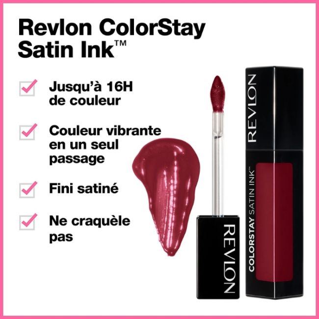 Rouge à lèvres ColorStay Satin Ink021 Partner in Wine REVLON