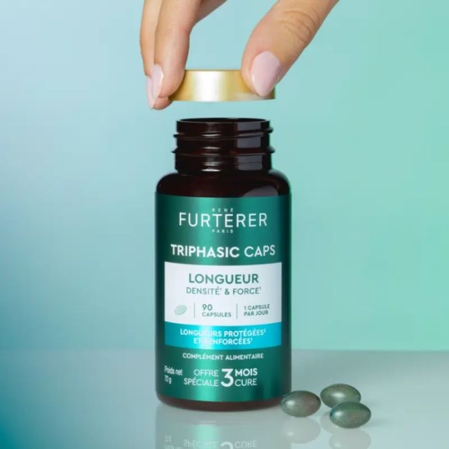 Complément alimentaire Triphasic Caps longueur René Furterer 90 unités