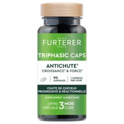 Complément alimentaire antichute de cheveux Triphasic Caps René Furterer 90 unités