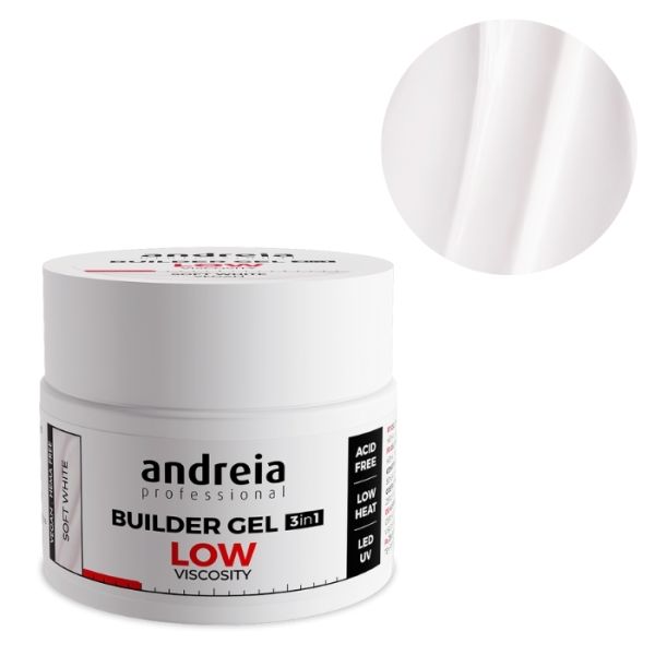 Gel de construction faible Viscosity Soft White Andreia 44Gr