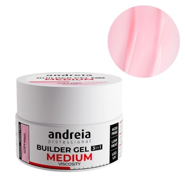 Gel de construction viscosité medium Soft Pink Andreia 22Gr