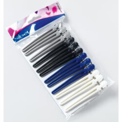 Pinze fermaciocche in alluminio/plastica multicolori