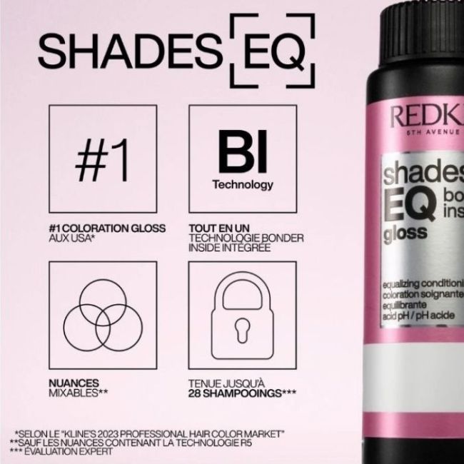 Coloration ton sur ton sans ammoniaque Shades EQ gloss Bonder Inside 09NW naturel chaud Redken 60ML