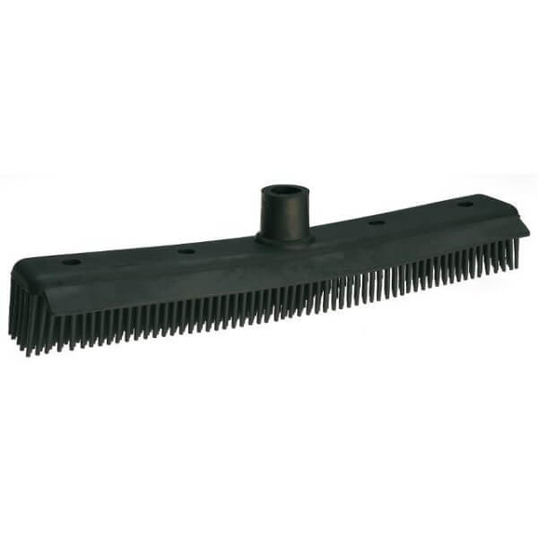 Rubber brush with scraper