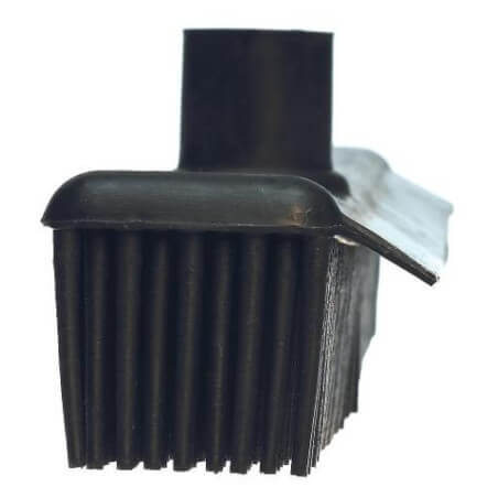 Rubber brush with scraper