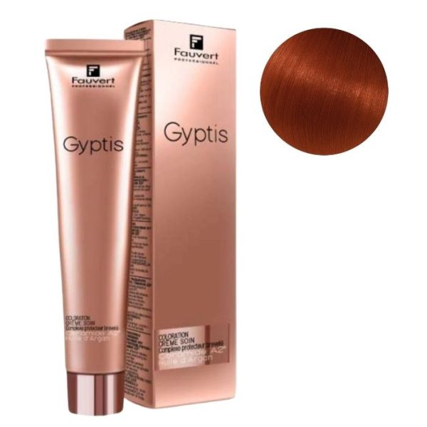 Crème de soin colorante Gyptis n°8/45 blond clair cuivré acajou Fauvert 100ML