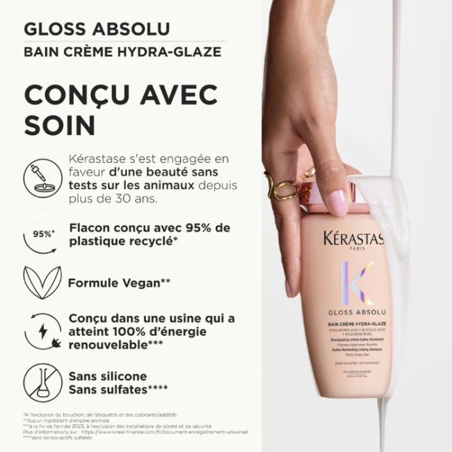 Bain crème Hydra-Glaze Gloss Absolu Kérastase 250ML