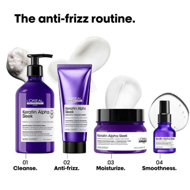 Shampooing Keratin Alpha Sleek L'Oréal Professionnel 500ML