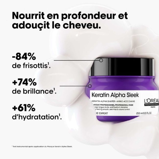 Masque disciplinant Keratin Alpha Sleek L'Oréal Professionnel 250ML