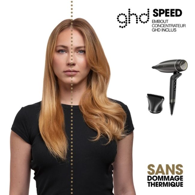 Sèche-cheveux ultra-rapide ghd Speed noir métallique
