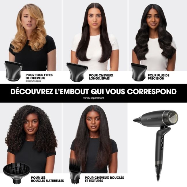 Sèche-cheveux ultra-rapide ghd Speed noir métallique