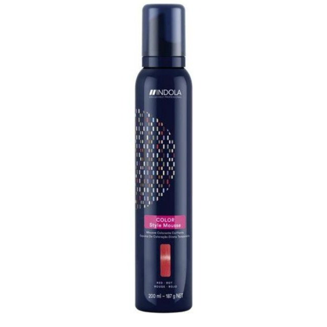 Mousse colorante coiffante vermelha Indola 200 ml – Cor e volume