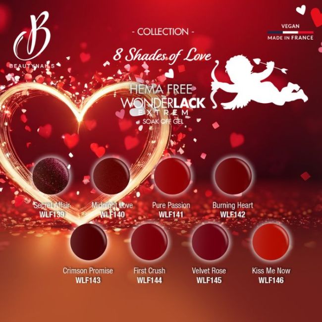 Semi permanent Wonderlack Hema Free Shades Of Love crimson promise Beautynails 8ML