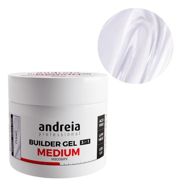 Gel de construction viscosité moyenne Clear Andreia 200g