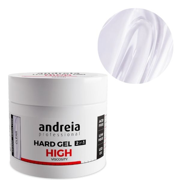 Gel de construção de alta viscosidade Clear Andreia 200g