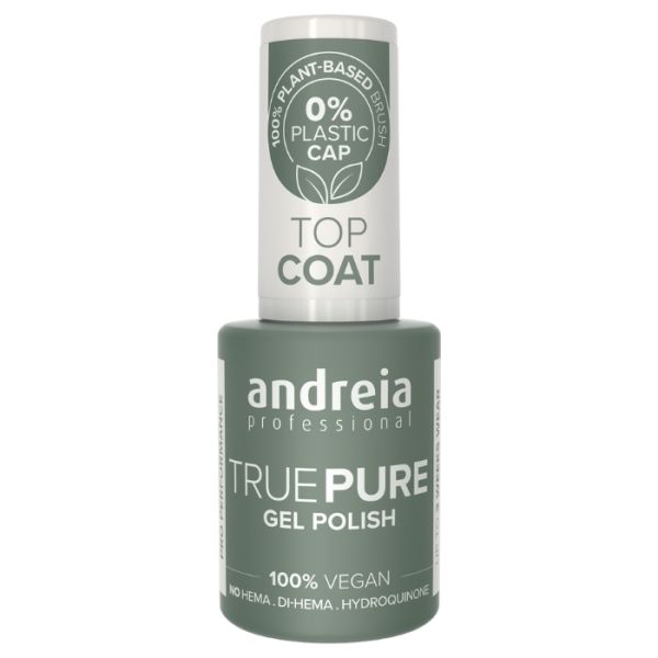 Semi-permanente nagellak zonder HEMA True Pure Top Coat Andreia 10,5ml