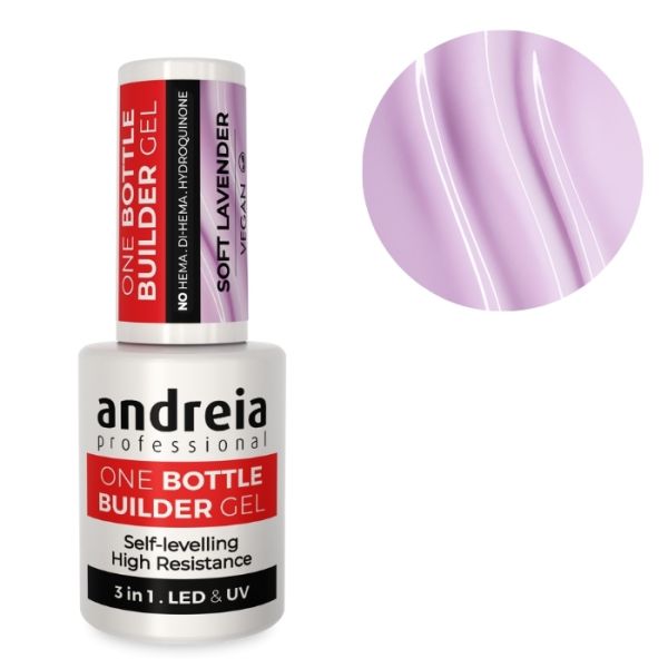 Bouwgel 3-in-1 One Bottle Gel Soft Lavendel Andreia 14ml
