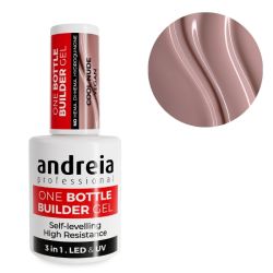 Gel de construcción 3-en-1 One Bottle Gel de baja viscosidad Cool Nude Andreia 14ml