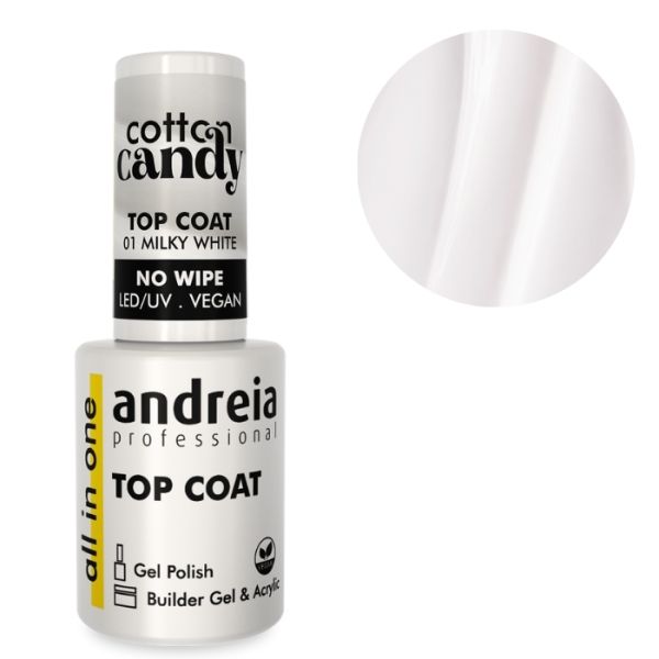 Top Coat All In One Suikerspin 01 Melkwit Andreia 10,5ml