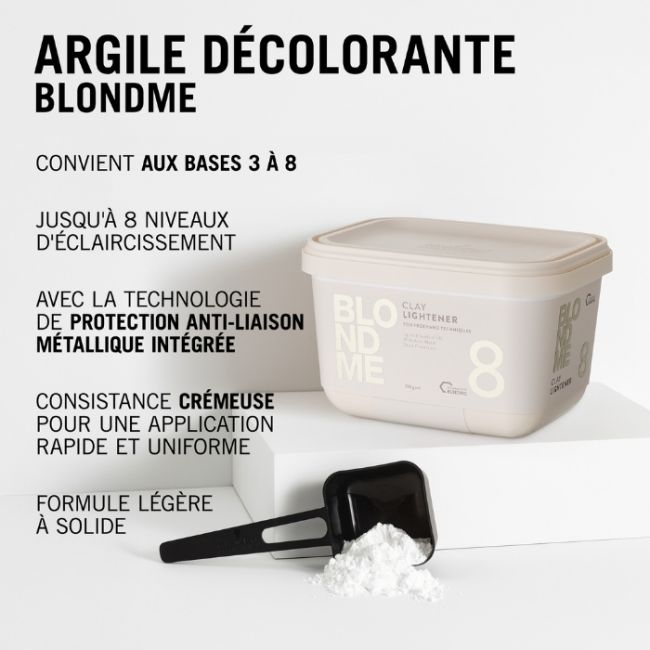 Argile Décolorante 8+ BlondMe Schwarzkopf 350G