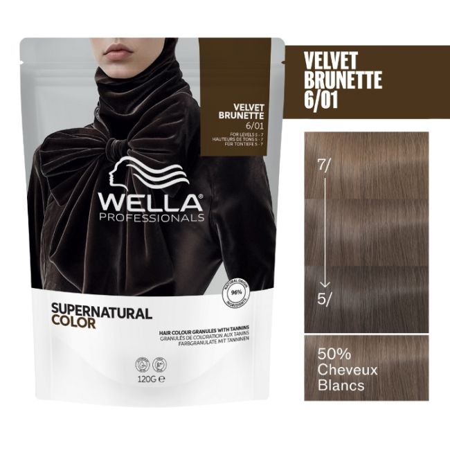 Coloration naturelle Supernatural Color Blond Foncé Naturel Cendré 6/01 Wella 120g
