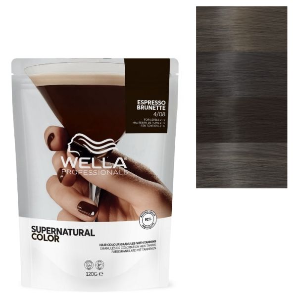 Natuurlijke kleur Supernatural Color Licht Kastanjebruin Perle 4/08 Wella 120g