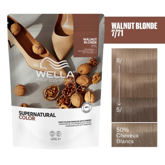 Colorazione naturale Supernatural Color Biondo Medio Marrone Cenere 7/71 Wella 120g