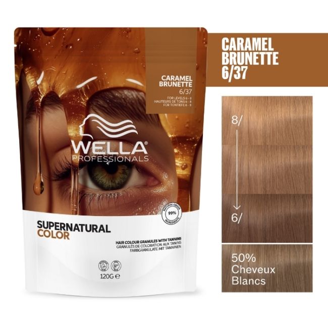 Coloração natural Supernatural Color Loiro Escuro Dourado Castanho 6/37 Wella 120g