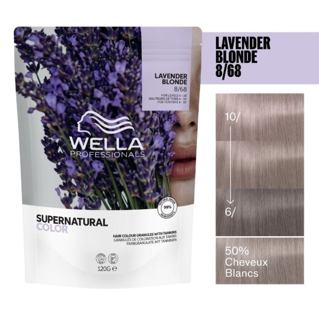 Natürliche Färbung Supernatural Color Hellblond Perlviolett 8/68 Wella 120g