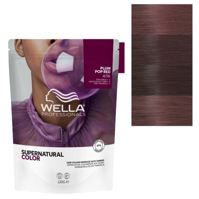 Coloration naturelle Supernatural Color Châtain Acajou Violine 4/56 Wella 120g