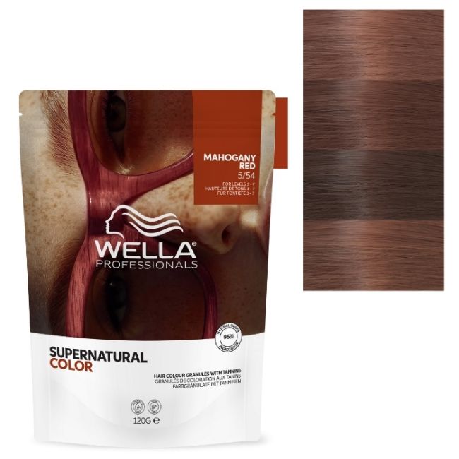 Colorazione naturale Supernatural Color Castano Chiaro Mogano Ramato 5/54 Wella 120g