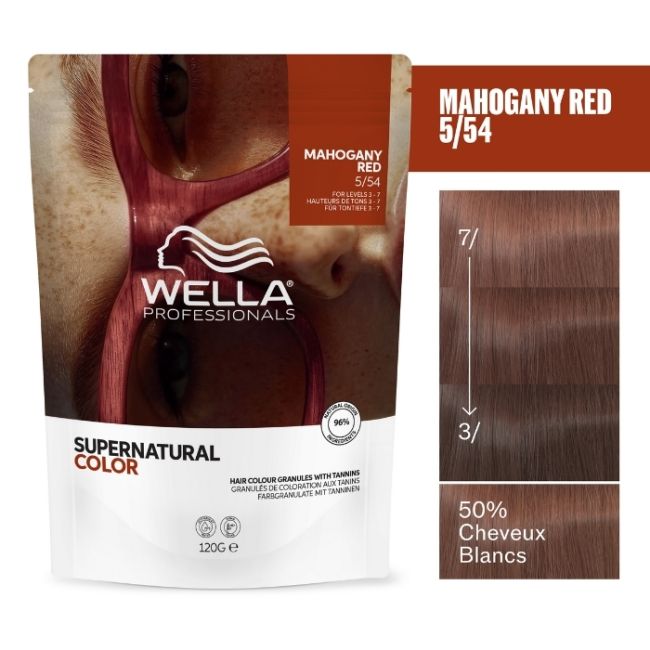 Colorazione naturale Supernatural Color Castano Chiaro Mogano Ramato 5/54 Wella 120g