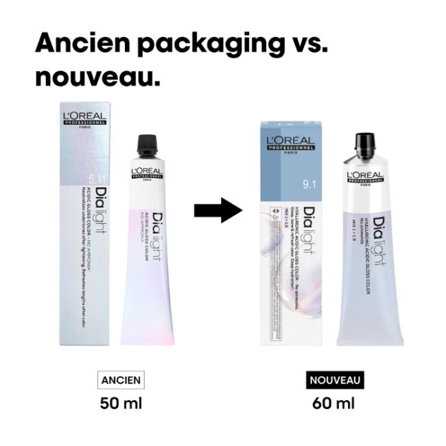 Coloration Gloss Dia Light 10.13 Blond Très Très Clair Cendré Doré Milkshake L'Oréal Professionnel 60ml