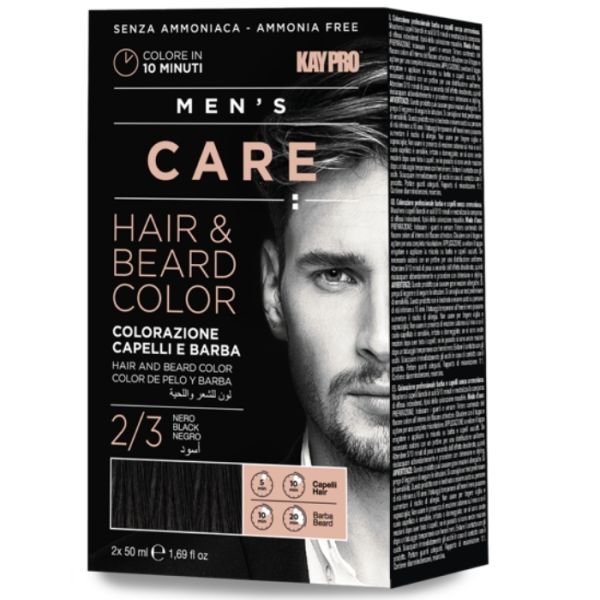 Kit Coloration Homme Cheveux & Barbe Noir Kaypro