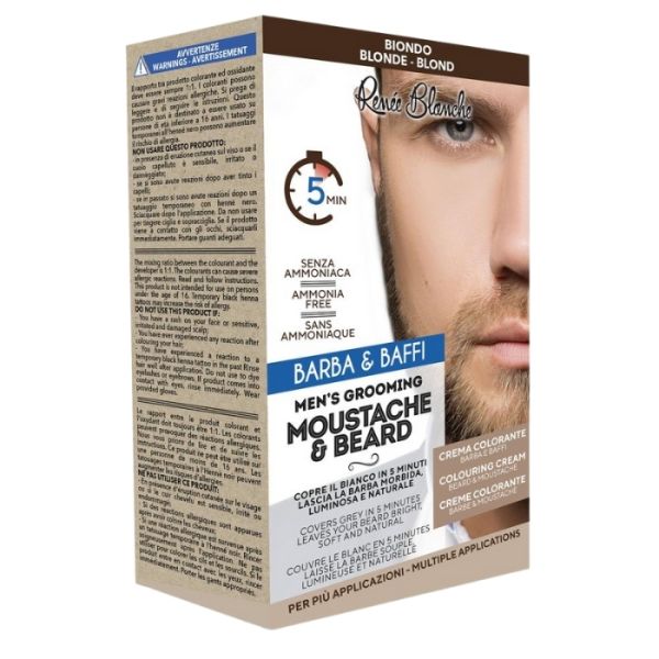 Kit Coloration Barbe et Moustache Blond Renée Blanche