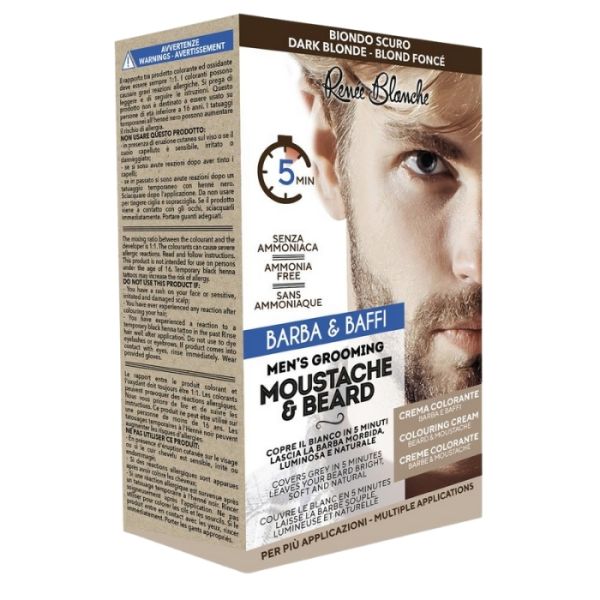 Kit Coloration Barbe et Moustache Blond Foncé Renée Blanche