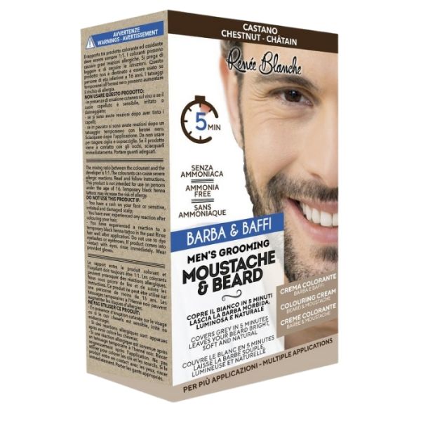 Kit Coloration Barbe et Moustache Châtain Renée Blanche