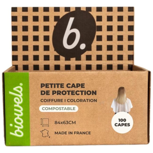 Compostable technical protection cape 84x63cm x100 Biowels