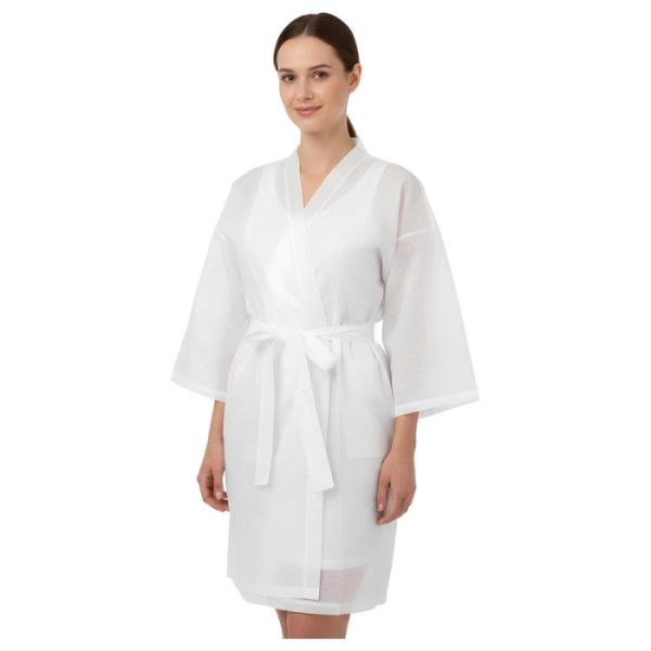 Accappatoio kimono bianco Cerunik in tessuto non tessuto Shophair x10