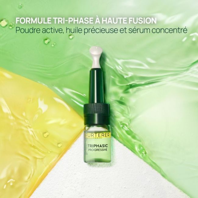 Traitement anti-chute longévité & densité Triphasic Progressive René Furterer 8x5,5ML