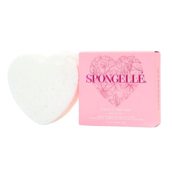 Éponge Blanche infusée édition Saint Valentin Sweet Orchid (20+ utilisations) Spongellé