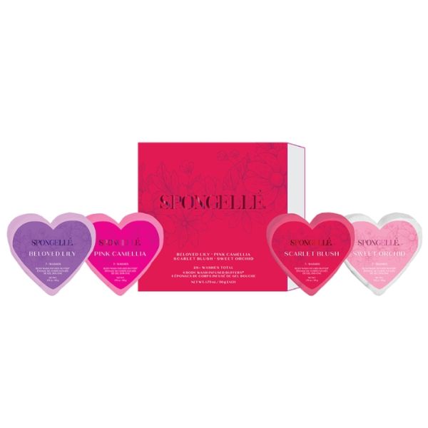 Coffret éponges infusées édition Saint Valentin (7+ utilisations) Spongellé
