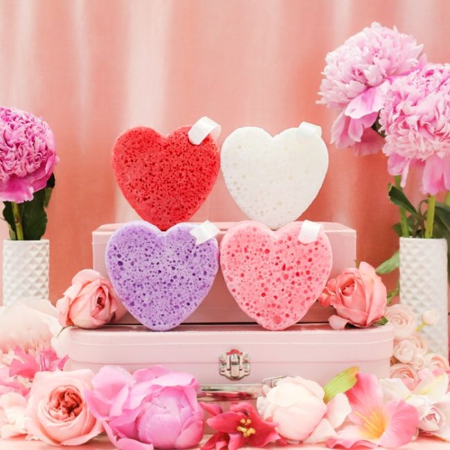 Éponge Blanche infusée édition Saint Valentin Sweet Orchid (20+ utilisations) Spongellé