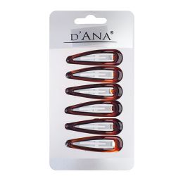 Lot de 6 pinces clics-clac marron Stella Green