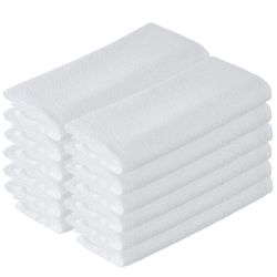 Serviettes pour salon Invincible blanches Sibel x12