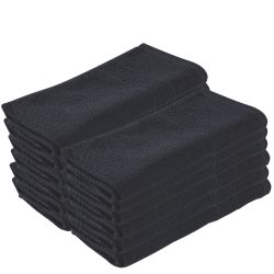 Serviettes pour salon Invincible noires Sibel x12