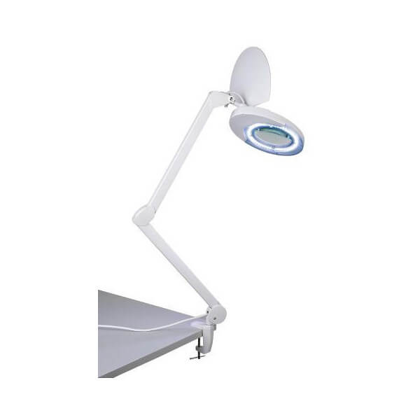 Vergrootglaslamp met LED-verlichting, vergrotingsfactor 6. Vergrootglaslamp met LED-verlichting, vergrotingsfactor 6.