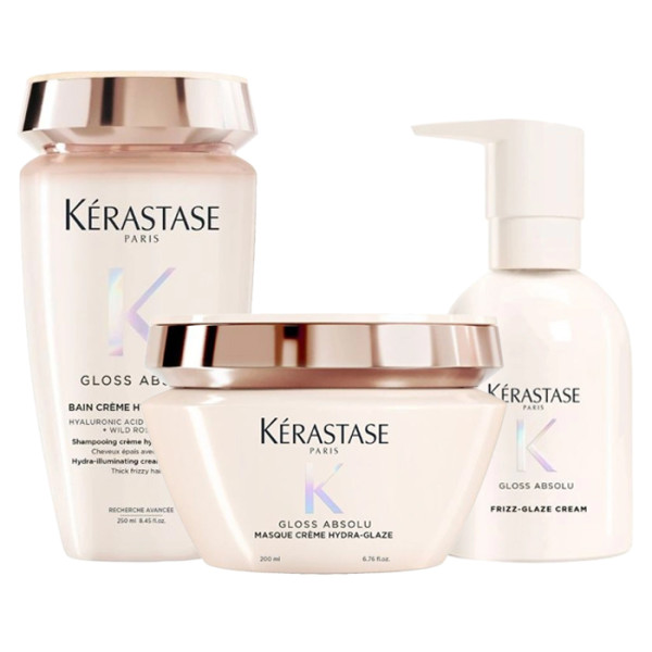 Rutina para cabello grueso Gloss Absolu Crema Kérastase - Brillo y cuidado hidratante